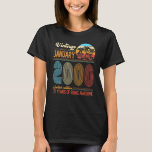 Camiseta Vintage de 22 anos 2000 22º aniversário