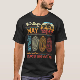 Camiseta Vintage de 22 anos maio de 2000 22º dia