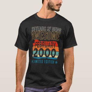 Camiseta Vintage de 23 anos fevereiro de 2000 23º aniversár