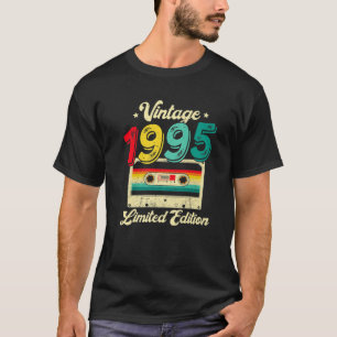 Camiseta Vintage De 27 Anos 1995 Cassette Tape 27º Nascimen