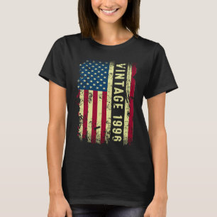 Camiseta Vintage de 27 anos 1996 American Flag 27th Birth