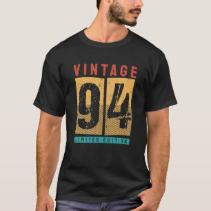 Camiseta Vintage De 28 Anos 1994 28ª Decoração De Aniversár