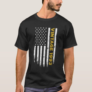 Camiseta Vintage de 29 anos 1993 American Flag 29th Birth