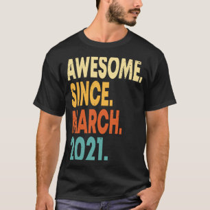Camiseta Vintage de 2 anos março de 2021 2th Birthday Boy 1