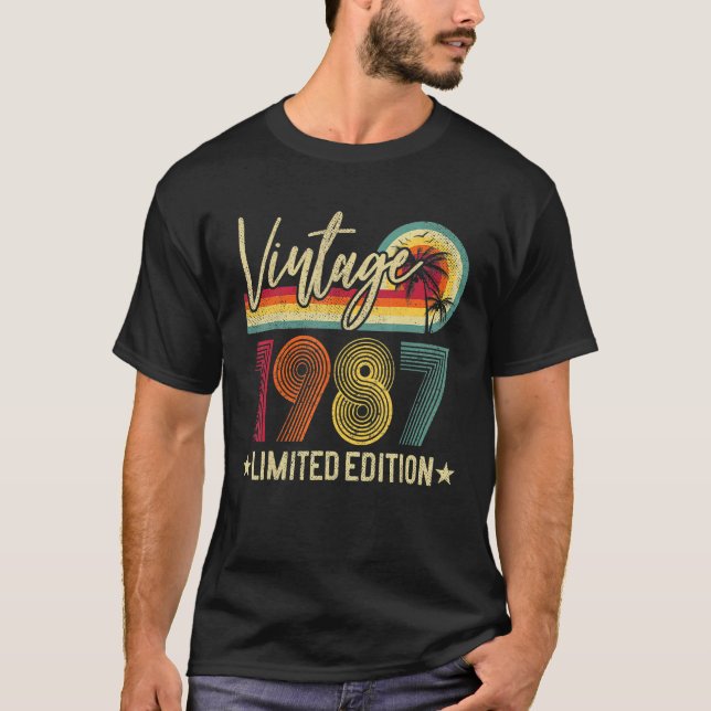 Camiseta Vintage de 35 anos 1987 35º dia (Frente)
