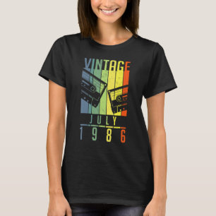 Camiseta Vintage de 36 anos julho de 1986 36º aniversário