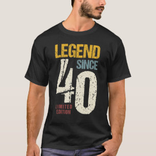 Camiseta Vintage de 40 anos 1982 Decoração de aniversário d