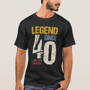 Camiseta Vintage de 40 anos 1982 Decoração de aniversário d