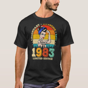 Camiseta Vintage de 40 anos 1983 aniversário de 40 anos 50