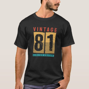 Camiseta Vintage de 41 anos 1981 41Ruas Decoração de Aniver