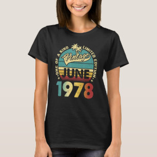 Camiseta Vintage de 44 anos junho de 1978 44 B dia