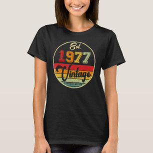 Camiseta Vintage de 45 anos 1977 45º dia B Dia 1