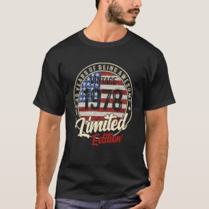 Camiseta Vintage de 45 anos 1978 45º aniversário Retro