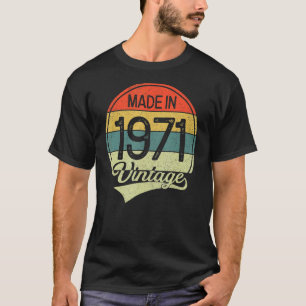 Camiseta Vintage De 52 Anos De 1971 Feita Em 1971 52º Nasci