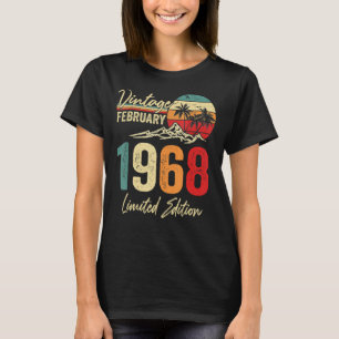 Camiseta Vintage de 55 anos fevereiro de 1968 55º aniversár