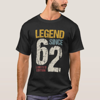 Camiseta Vintage De 60 Anos 1962 60A Decoração De Aniversár