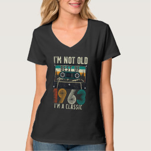 Camiseta Vintage de 60 anos 1963 60ª Cassete de Aniversário