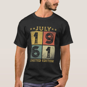 Camiseta Vintage de 60 anos julho de 1961 Limited Edition 6