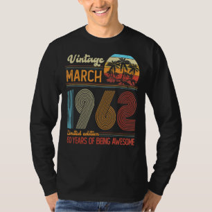 Camiseta Vintage de 60 anos março 1962 60º dia