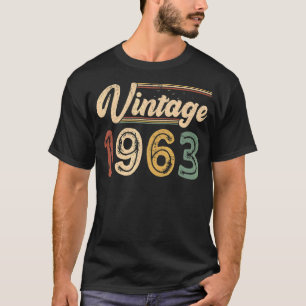 Camiseta Vintage De 60 Anos Melhor De 1963 60º Aniversário