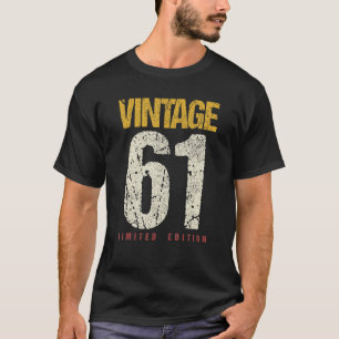Camiseta Vintage de 61 anos, 1961, 61ruas, Decoração de Ani