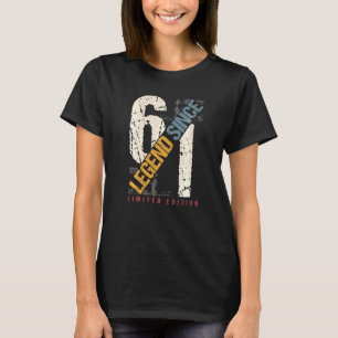 Camiseta Vintage de 61 anos, 1961, 61ruas, Decoração de Ani