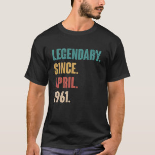 Camiseta Vintage de 62 anos 1961 Aniversário de 62 de abril