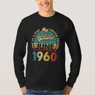 Camiseta Vintage de 62 anos junho de 1960 62º dia B
