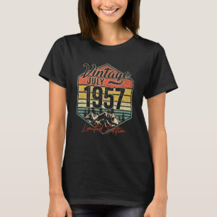 Camiseta Vintage de 65 anos julho de 1957