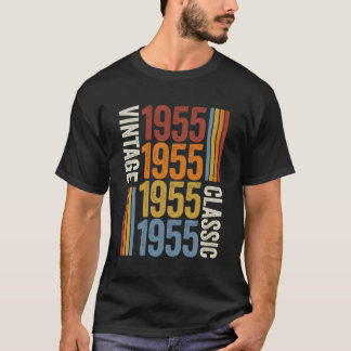 Camiseta Vintage De 68 Anos 1955 68ª Decoração De Aniversár