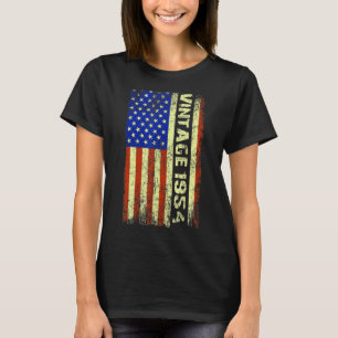 Camiseta Vintage de 69 anos 1954 American Flag 69th Birth