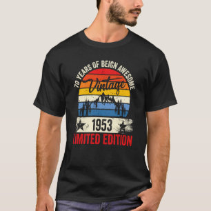 Camiseta Vintage de 70 anos, 1953, 70, Aniversário