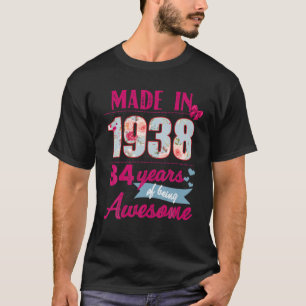 Camiseta Vintage De 84 Anos 1938 84