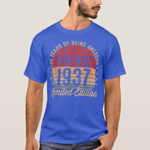 Camiseta Vintage de 85 anos 1937 Limited Edition 85