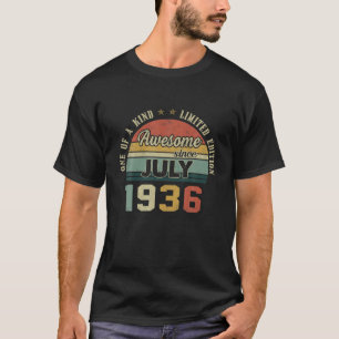 Camiseta Vintage de 85 anos julho de 1936 Limited Edition 8