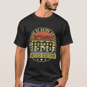Camiseta Vintage de 85 anos setembro de 1938