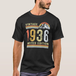 Camiseta Vintage de 86 anos 1936 86º aniversário