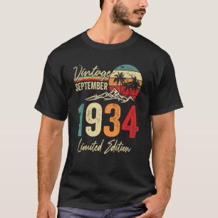 Camiseta Vintage de 88 anos setembro de 1934 88th