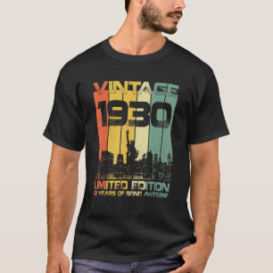 Camiseta Vintage de 92 anos 1930 92º aniversário