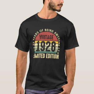 Camiseta Vintage de 95 anos 1928 95º aniversário