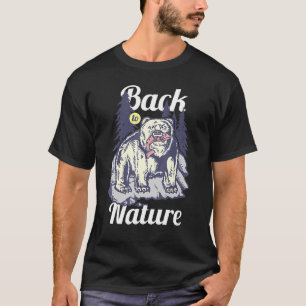 Camiseta Vintage de acampamento de ursos castanhos cinzento