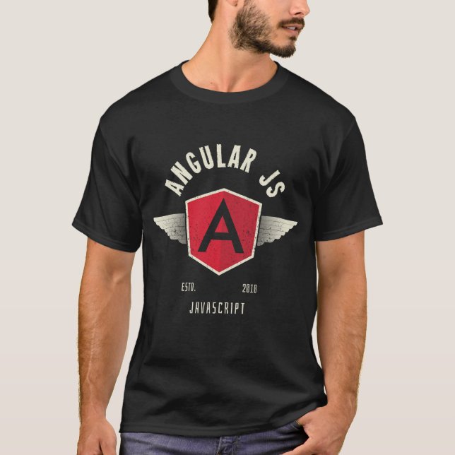 Camiseta Vintage de Angular.js para programadores (Frente)