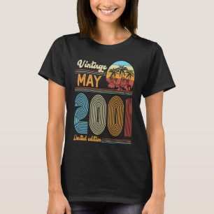 Camiseta Vintage de aniversário de 22 anos maio de 2001 Mul