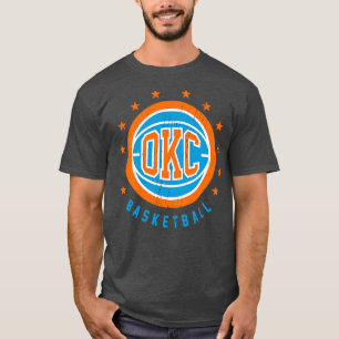 Camiseta Vintage de basquetebol do OKC foi perturbada