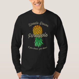 Camiseta Vintage de cima para baixo, ananás sutil