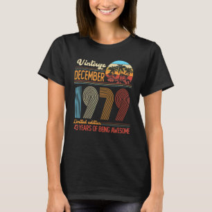 Camiseta Vintage de dezembro de 1979, 43 anos, 43 anos, ani