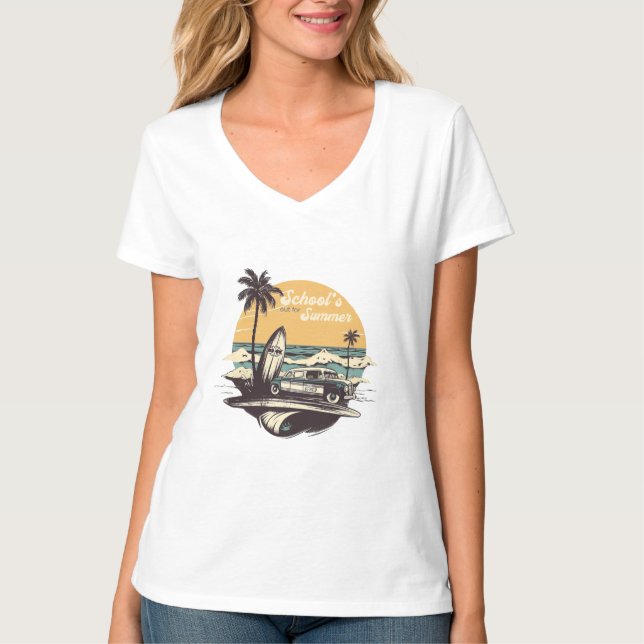 Camiseta Vintage de férias de verão (Frente)
