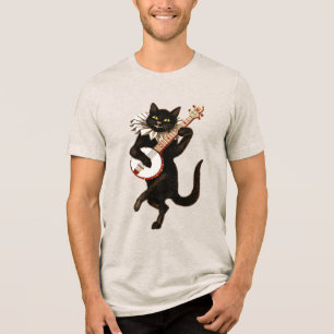 Camiseta vintage de gato musical