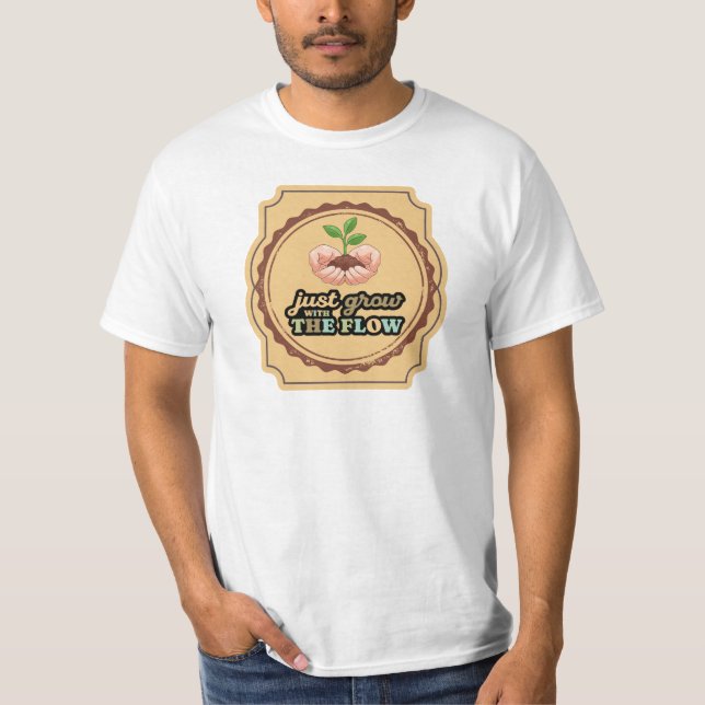 Camiseta Vintage de Jardinagem Boho Neutro (Frente)