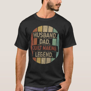 Camiseta Vintage de legenda de fazer de colcha de Pai